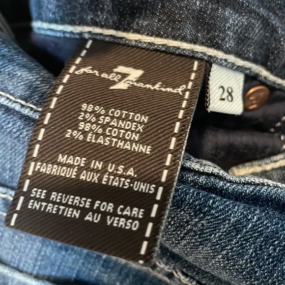 7 for all mankind shorts size 28 - Picture 4 of 4